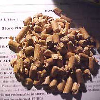 Wood pellet biodegradable litters
